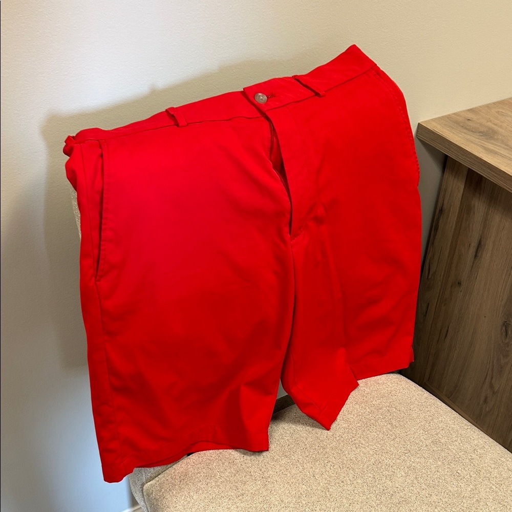 Walter Hagen Vivid Red Men's Flat Front Shorts